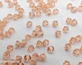 Swarovski Crystal Bicone Beads Xilion 5328 LIGHT PEACH - Available in 3mm, 4mm, 5mm and 6mm Select quantity