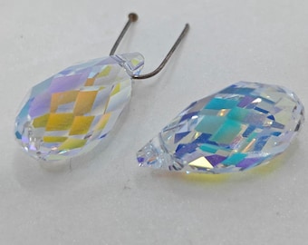 1 piece Swarovski Crystal Pendants 21mm Large Briolette Pendant Teardrop 6010 CRYSTAL AB