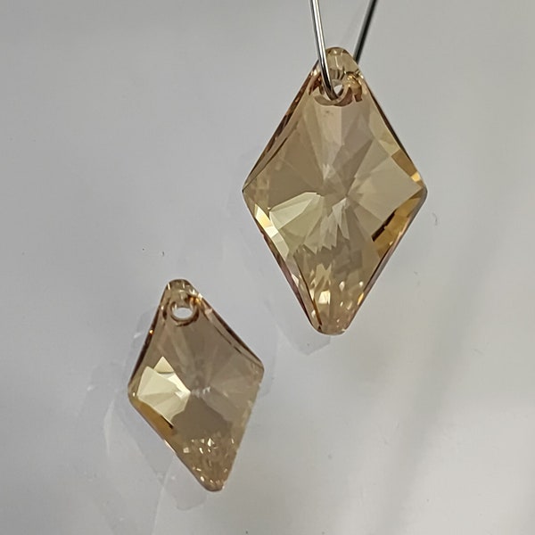 Swarovski Crystal 6320 Rhombus Pendants GOLDEN SHADOW 19mm, 27mm -Select Sizes