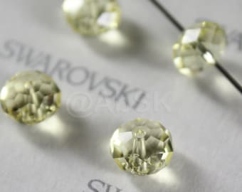 Swarovski Elements 5040 RONDELLE Spacer Beads - JONQUIL Available in 6mm and 8mm ( Choose Sizes )