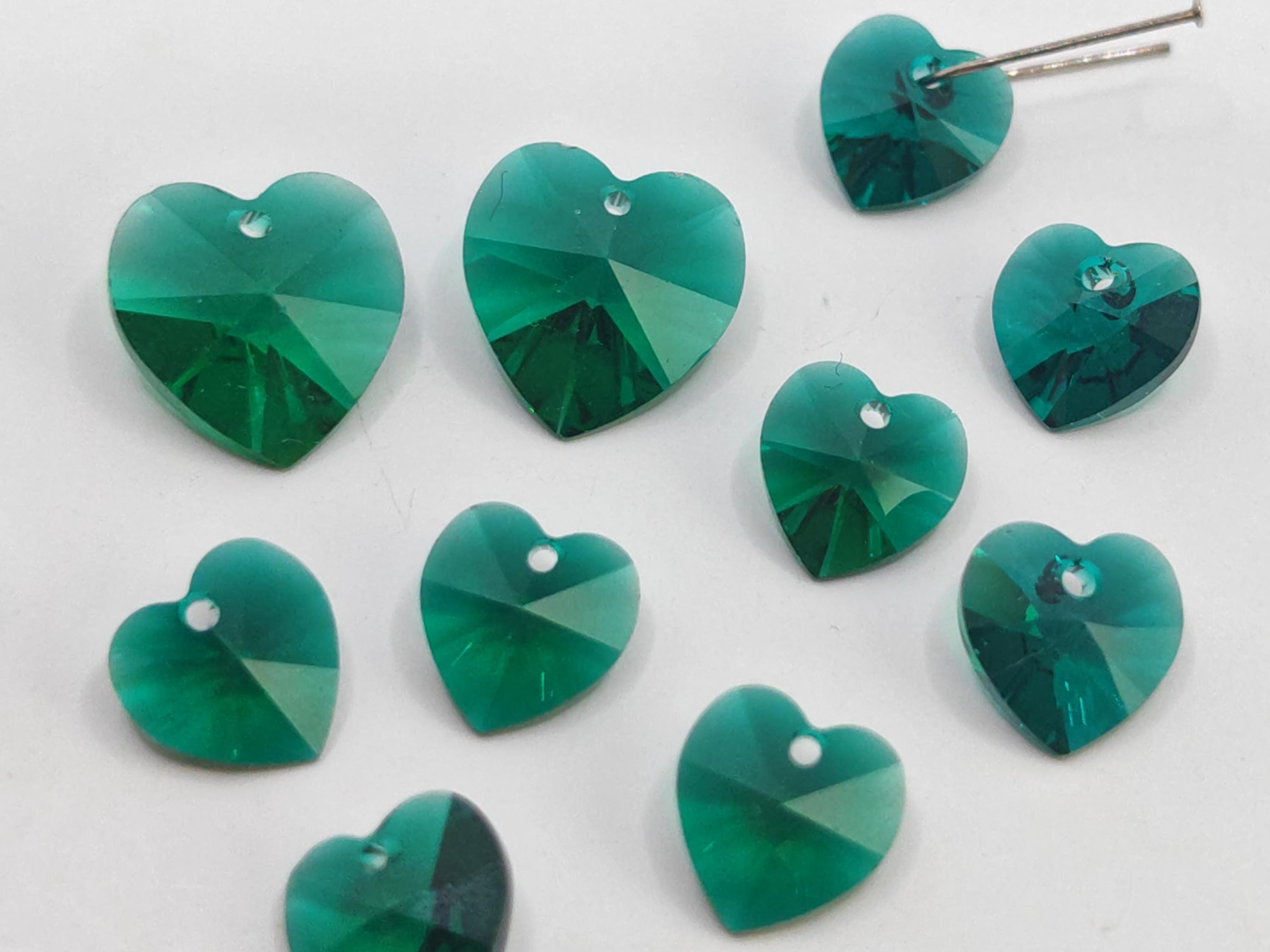 Swarovski Crystal 6228 6202 Faceted Xilion Heart Beads Pendant