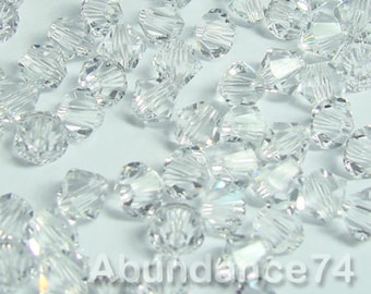 Swarovski Crystal BICONE Beads 5328 5301 CRYSTAL CLEAR 3mm, 4mm, 5mm, 6mm and 8mm - ( choose quantity and sizes )
