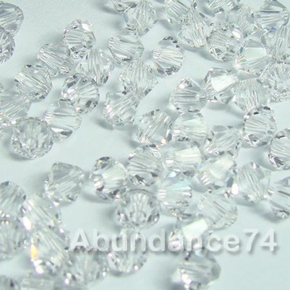 Swarovski Crystal BICONE Beads 5328 5301 CRYSTAL CLEAR 3mm, 4mm, 5mm, 6mm  and 8mm choose quantity and sizes