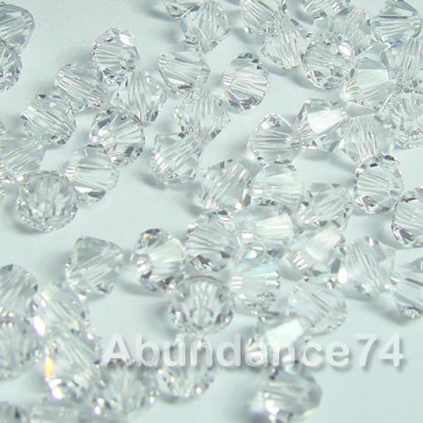 Swarovski Crystal BICONE Perlen 5328 5301 CRYSTAL CLEAR 3mm, 4mm, 5mm, 6mm und 8mm - (Menge und Größen auswählen)