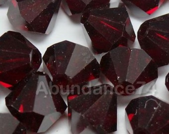 Swarovski Crystal BICONE Beads 5328 5301 GARNET select quantity - Available in 3mm, 4mm and 5mm