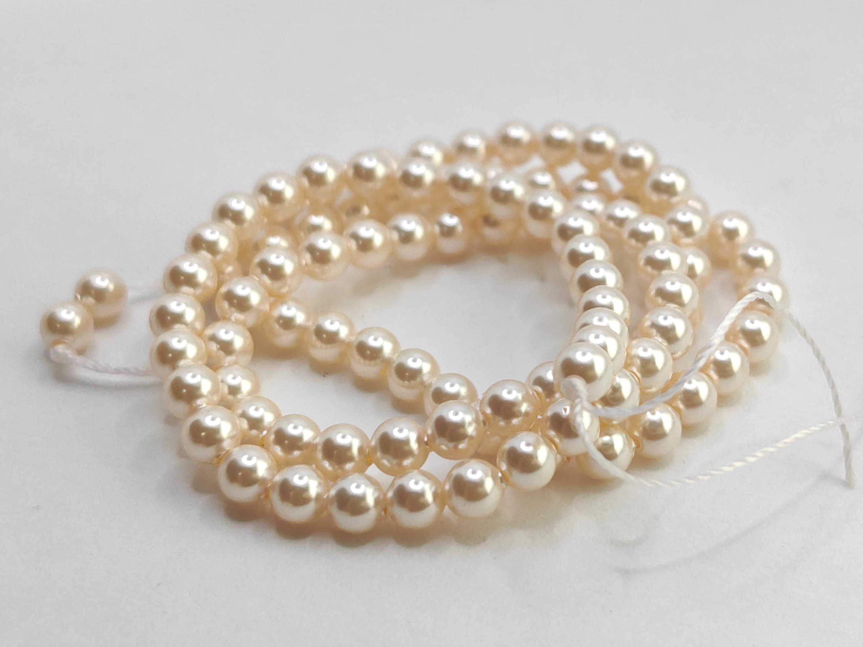 Swarovski Crystal Pearl 5810 Round Ball Creamrose Color  display picture 1