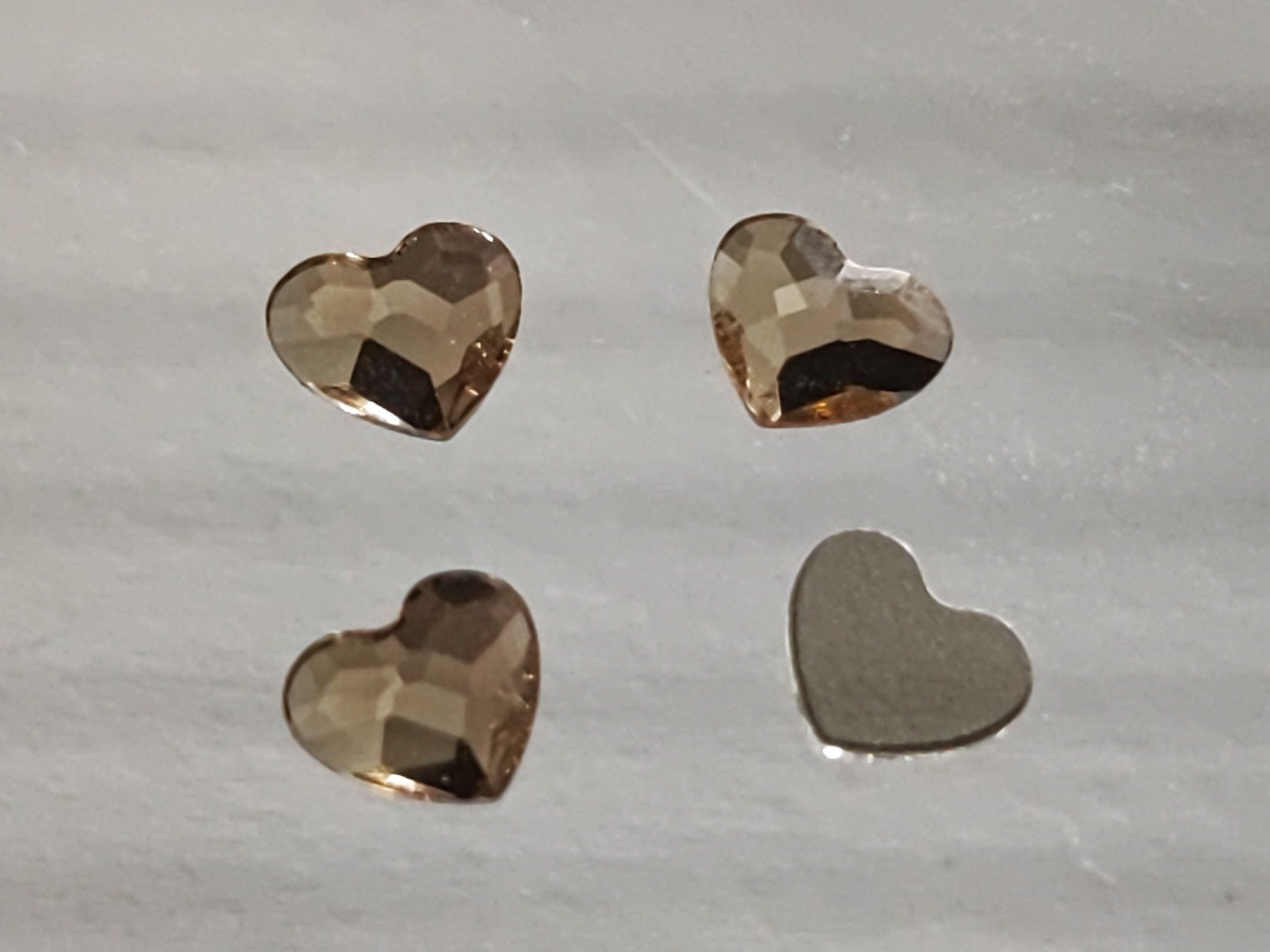 Swarovski Crystal 2808 6mm, 10mm and 14mm Heart Flatbacks