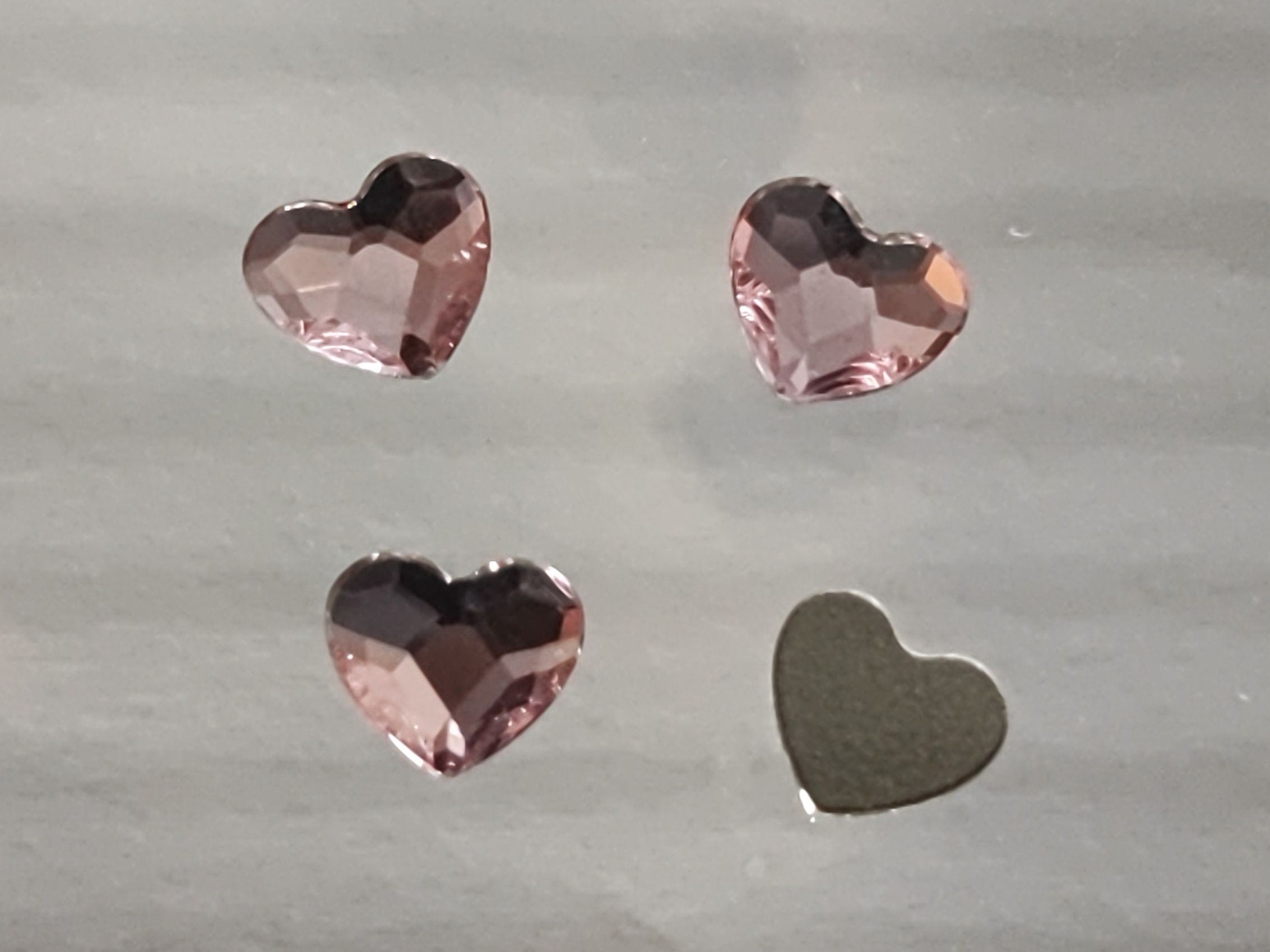 Swarovski Crystal 2808 6mm, 10mm and 14mm Heart Flatbacks