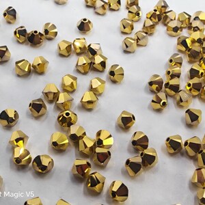 Swarovski Crystal 5328 Xilion Bicone Beads AURUM 2X select sizes - 3mm ,4mm and 6mm image 4