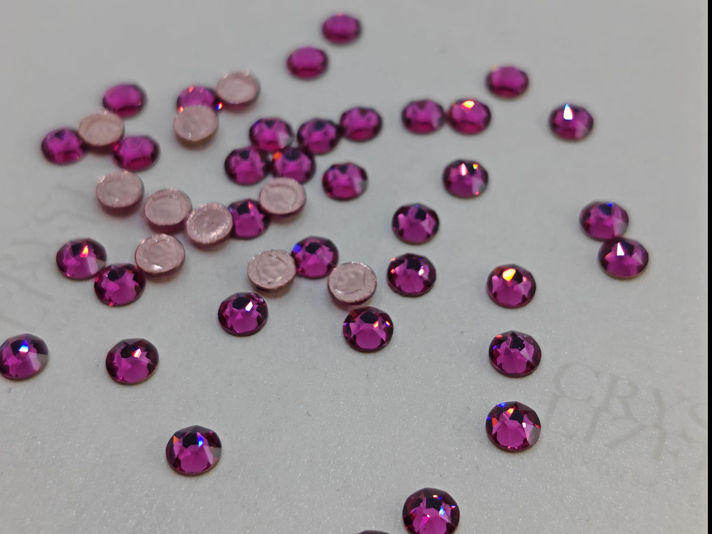 Swarovski Crystal 2000, 2028, 2038, 2078 Fuchsia Hotfix HF
