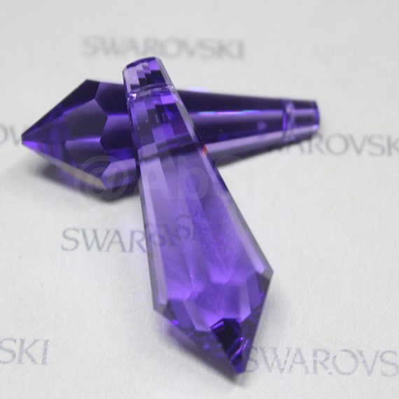 2pcs Swarovski Crystal Strass 8621 38mm Teardrop Crystal