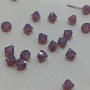 12 pcs Swarovski Crystal 6301  Top Drilled Bicone Pendant Cyclamen Opal -  Select Sizes 6mm and 8mm
