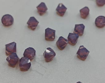 12 pcs Swarovski Crystal 6301  Top Drilled Bicone Pendant Cyclamen Opal -  Select Sizes 6mm and 8mm