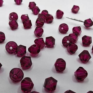 Swarovski Crystal 5328 5301 Bicone Beads RUBY - Available in 3mm, 4mm, 5mm, 6mm and 8mm ( select quantity and Sizes )