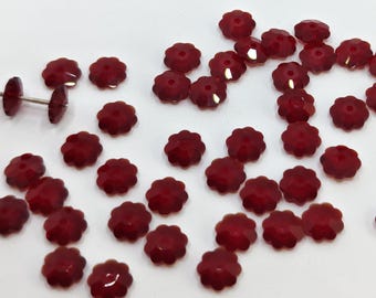 Swarovski Crystal 3700 Margarita ,Marguerite lochrose Beads SIAM - 6mm, 8mm, 10mm and 12mm ( Select Sizes and Quantity )