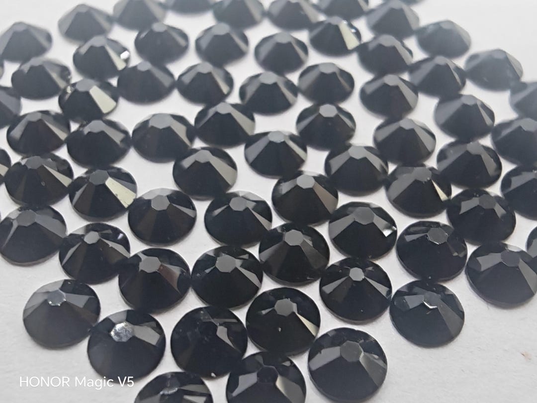144 Pcs Swarovski Crystal 2058 2088 JET Rhinestone Flatbacks
