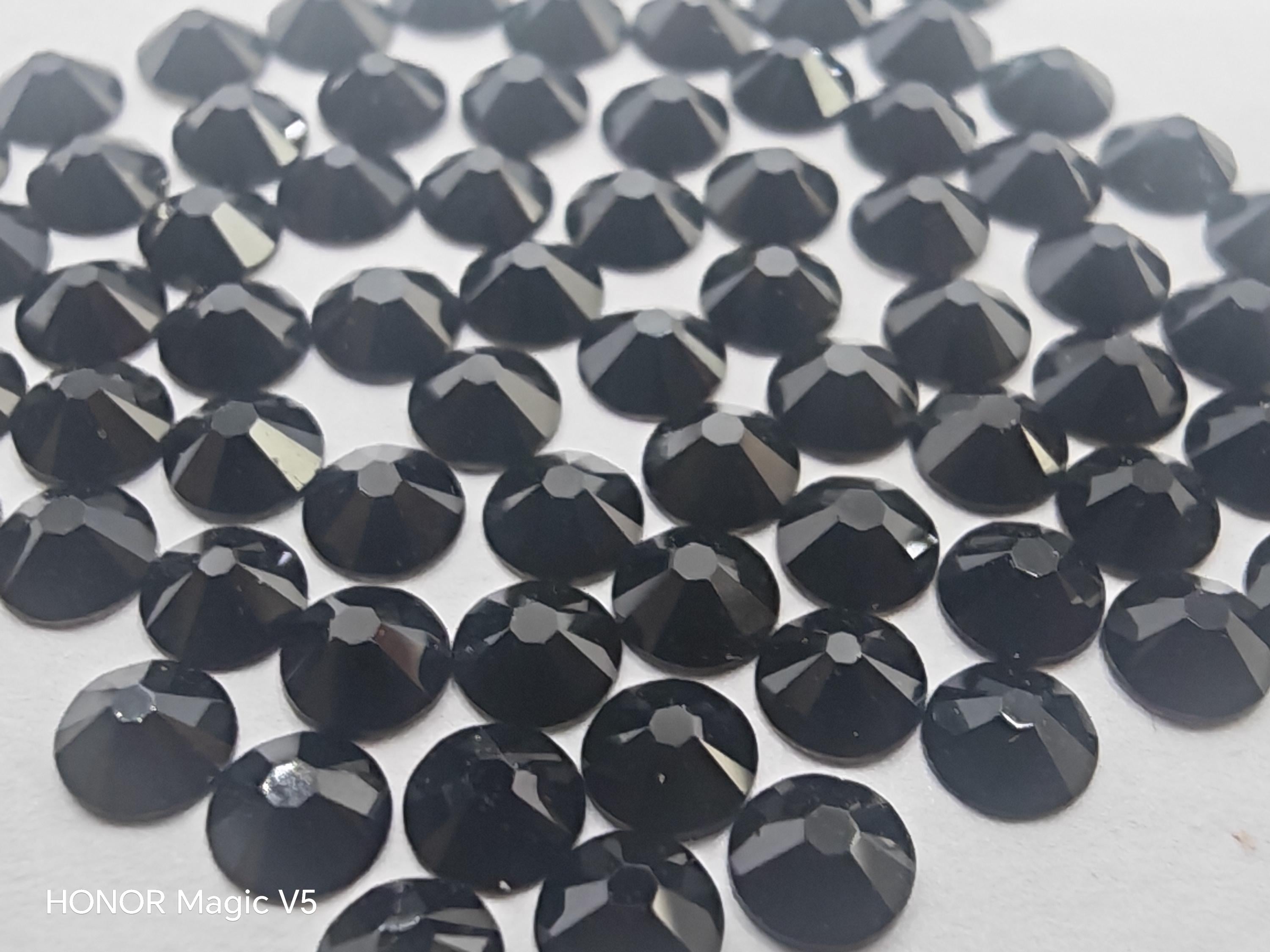 144 Pcs Swarovski Crystal 2058 2088 JET Rhinestone Flatbacks
