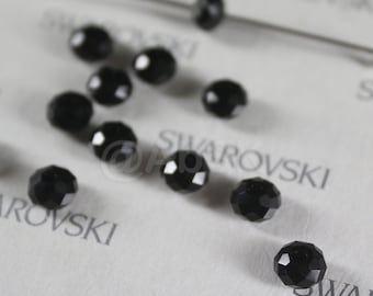 6 pezzi di cristalli Swarovski 5040 perline distanziatrici RONDELLE da 8 mm - Jet