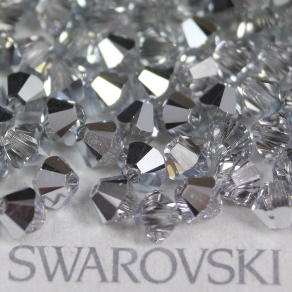 Swarovski Crystal 5328 5301  Bicone Beads COMET ARGENT LIGHT choose quantity - Available in 3mm and 6mm