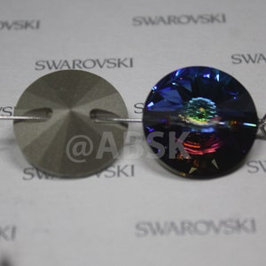 Swarovski 3015 Sew On Rivoli Button VOLCANO Foiled - Select sizes 10mm, 14mm, 16mm and 23mm
