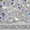 Swarovski Elements Crystal Xilion Crystal CLEAR AB Bicone Beads 5301 5328 2.5mm, 3mm, 4mm, 5mm, 6mm, 8mm and 10mm (Choose Quantity and Size) product logo