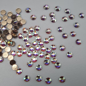 Swarovski Crystal 2000 / 2058 / 2088 / 2028 / 2038 / 2078, Crystal Clear AB - Aurore Boreale Rhinestone Flatbacks  -  All Sizes