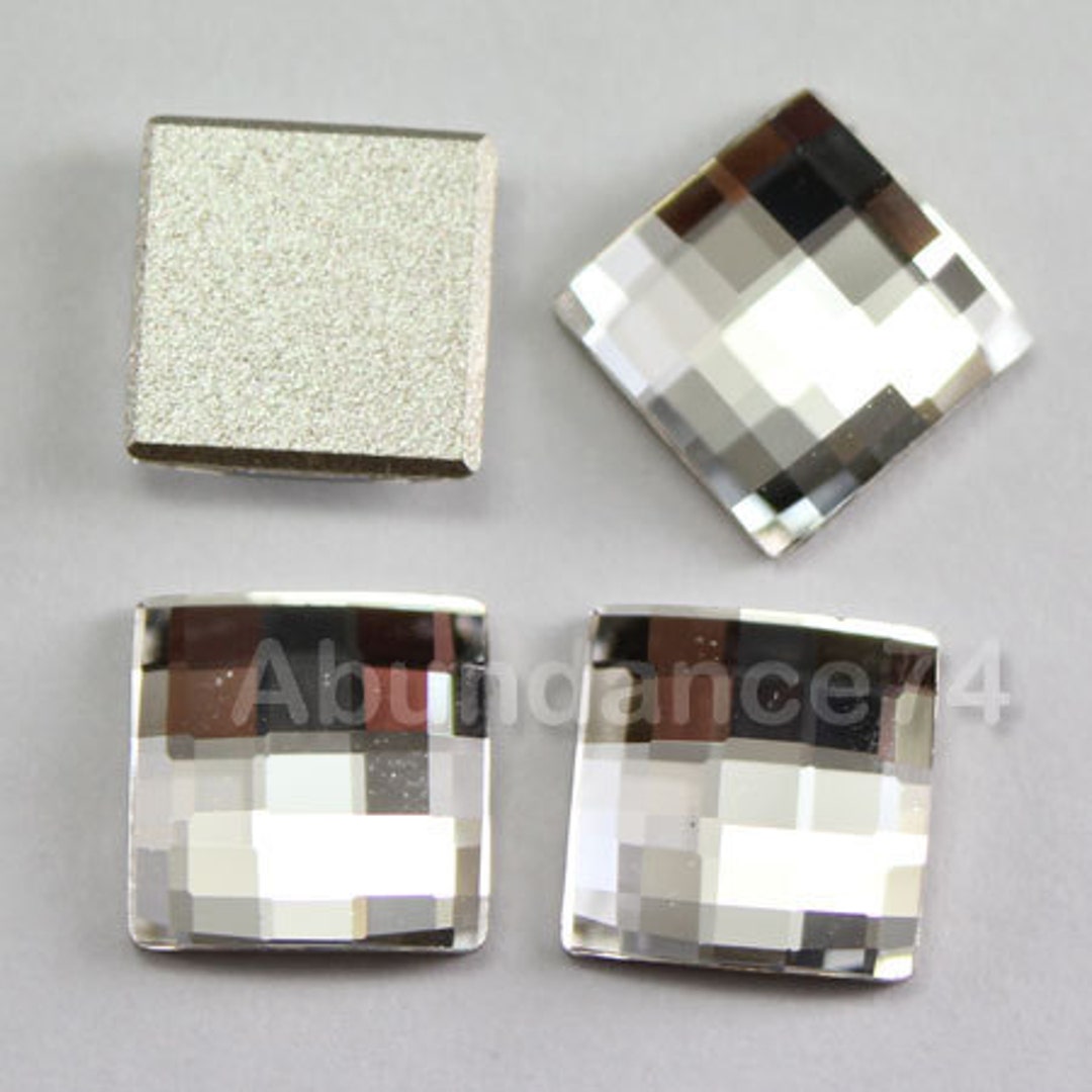 スワロフスキークリスタル 8 mm 2493 チェスボードフラットバック 4 個