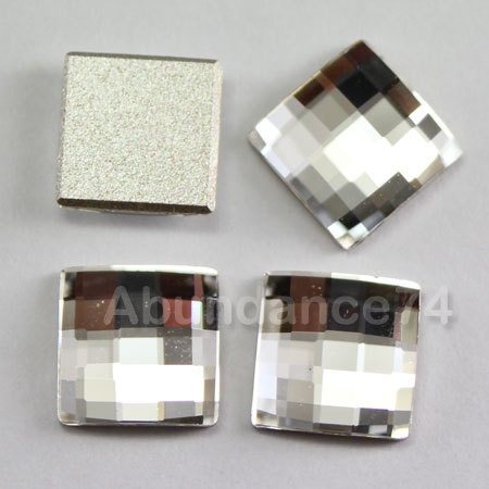 スワロフスキークリスタル 8 mm 2493 チェスボードフラットバック 4 個