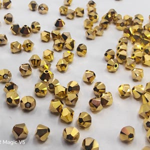 Swarovski Crystal 5328 Xilion Bicone Beads AURUM 2X select sizes - 3mm ,4mm and 6mm image 2