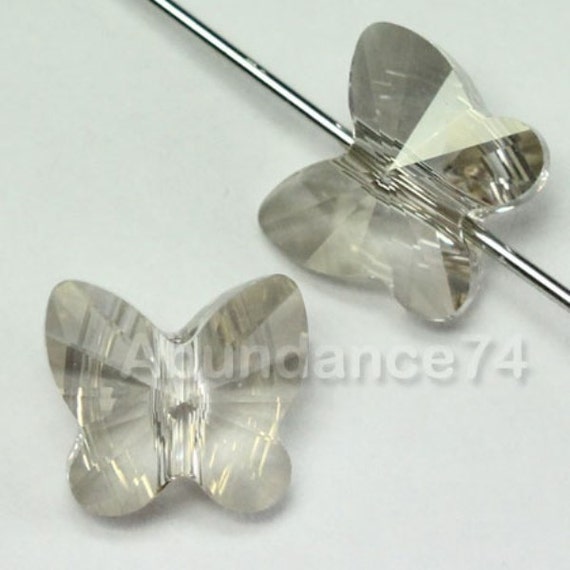 Swarovski Elements 5754 Butterfly Crystal Beads SILVER SHADE Available in  8mm, 10mm and 12mm select Quantity and Sizes
