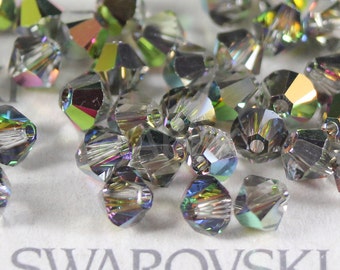 Perles en cristal Swarovski 5328 5301 Perles toupies VITRAIL MEDIUM au choix - Disponible 3 mm, 4 mm, 6 mm (sélectionnez tailles et quantités)