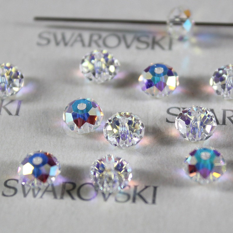 6 pieces Swarovski Elements 5040 6mm RONDELLE Spacer Beads Etsy