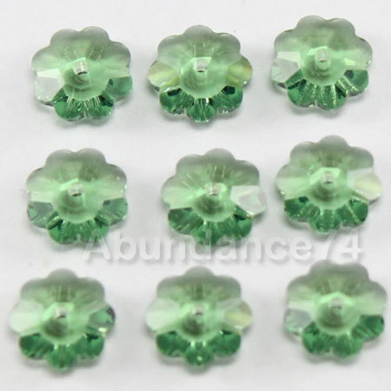 6 pcs Swarovski Crystal 3700 10mm Flower Margarita Lochrose Beads ERINITE