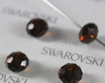 Swarovski Elements 5040 6 mm e 8 mm RONDELLE Spacer Beads - Mocca (selezionare dimensioni e quantità)