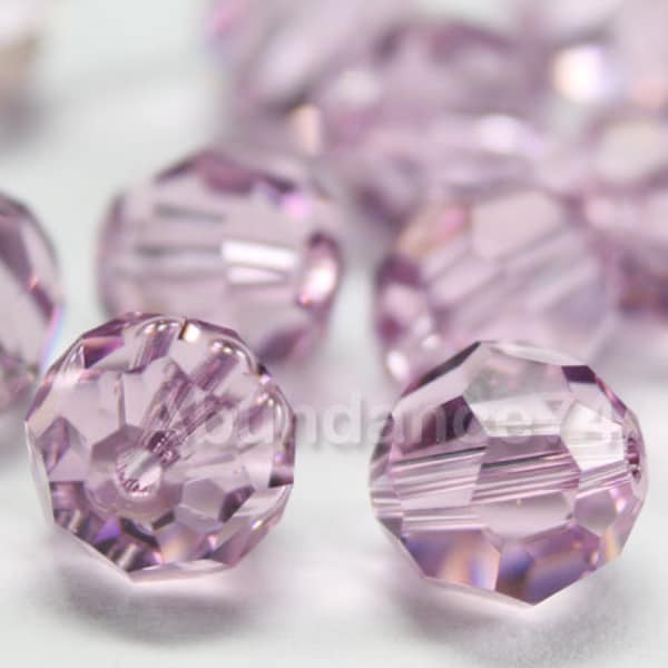 Swarovski Crystal 5000 Round Ball Beads LIGHT AMETHYST select quantity - Available in 4mm, 5mm,6mm,7mm 8mm and 10mm
