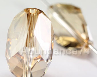 4 pcs Swarovski Elements - Swarovski Crystal 5650 12mm CUBIST - GOLDEN SHADOW