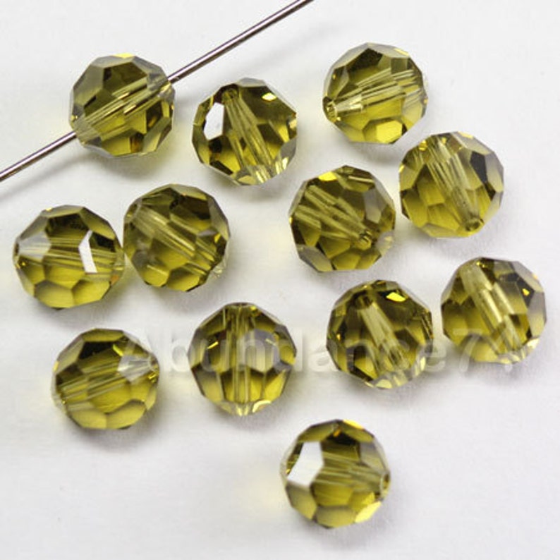 Swarovski Elements Crystal Beads 5000 Round Ball Beads KHAKI Available in 4mm, 6mm and 8mm image 2