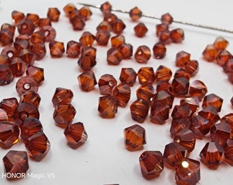 Swarovski Crystal Bicone Beads 5328 5301 RED MAGMA - Available in 3mm, 4mm, 5mm and 6mm ( select quantity and sizes )