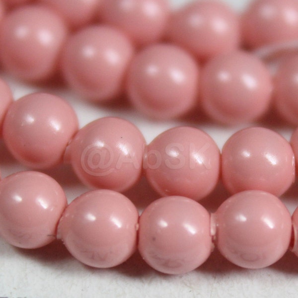 Swarovski Crystal Pearl 5810 ronde bal roze koraal kleur parel midden geboord gat - verkrijgbaar 3 mm, 4 mm, 5 mm, 6 mm, 8 mm, 10 mm en 12 mm