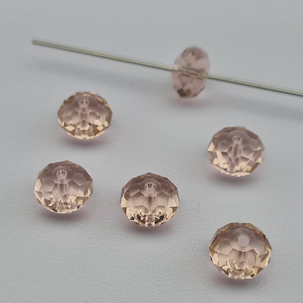 Swarovski Elements 5040 RONDELLE Spacer Beads - Vintage Rose Available in 6mm and 8mm ( Choose Sizes )