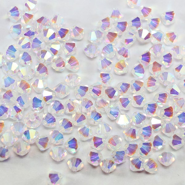 Swarovski Elements Crystal Xilion Beads 5328 3mm, 4mm, 5mm and 6mm  - Crystal Clear AB2X ( Aurora Borealis 2X ) Choose Quantity and Size