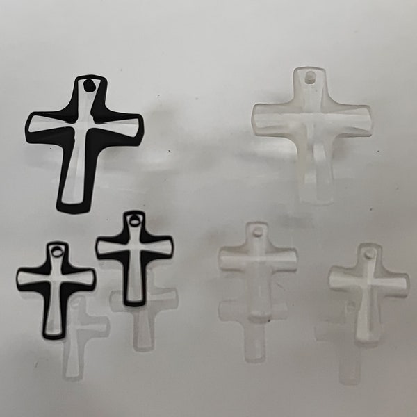 Swarovski Crystal Pendants 6860 Cross Pendants Chose color Cosmo jet, clear and 12mm 20mm 38mm sizes