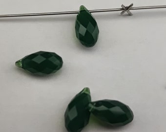 Swarovski Crystal Pendants Briolette Pendant Teardrop 6010 Palace Green Opal - Available in 11mm and 13mm ( Chose Quantity)