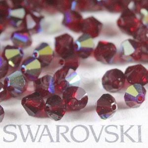 Swarovski Crystal 5328 5301 Xillion Bicone Beads SIAM AB select quantity - 3mm, 5mm and 6mm