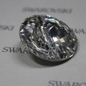 Swarovski 3015 Sew On Rivoli Button CLEAR Foiled - Select sizes 10mm, 14mm, 16mm 18mm 23mm and 27mm