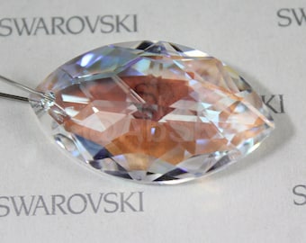 1 piece Swarovski Crystal 8745 Marquis Beads 38mm Strass Component Pendant - Crystal Clear AB ( Vintage )