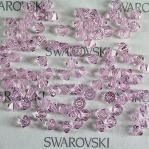 Swarovski Crystal BICONE Beads 5328 5301 ROSALINE 3mm, 4mm, 5mm, 6mm and 8mm choose quantity and sizes image 4