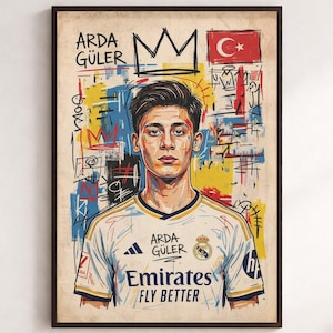 Arda Güler Art Print | Real Madrid Star, Turkish Player Wall Decor (Digital Download)