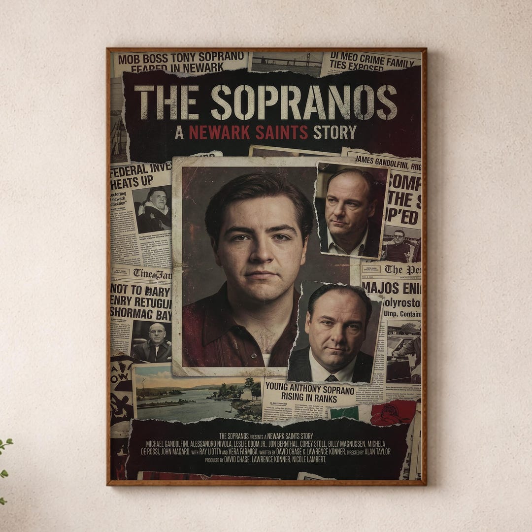 Tony Poster The Sopranos Poster, Tony Soprano Wall Art, Vintage TV Series Film Art ...