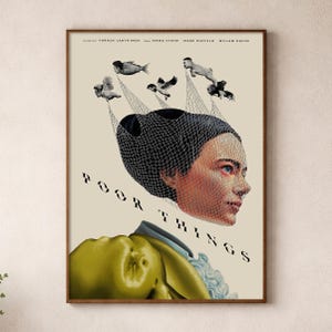 Locandina del film Poor Things, opera di Yorgos Lanthimos, decorazione murale di Emma Stone (download digitale)